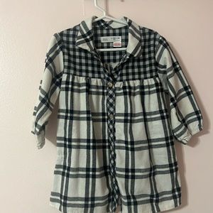 Zara checkered shirt dress 2-3T